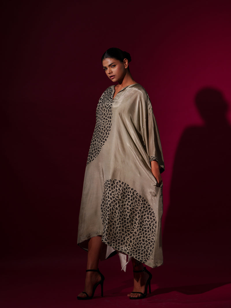 Pri Dress-Grey + Black cotton lycra dresses by Stoique in grey, black for women in Singapore