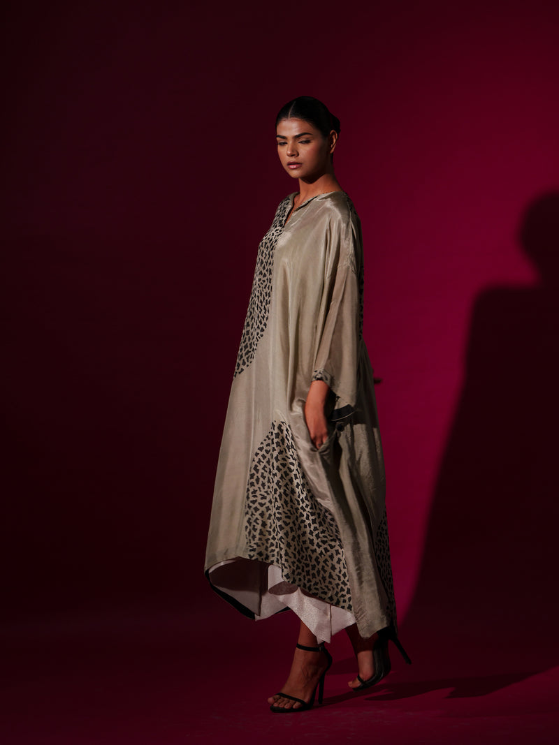 Pri Dress-Grey + Black cotton lycra dresses by Stoique in grey, black for women in Singapore