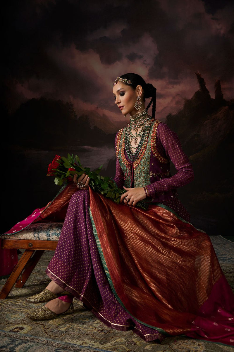 ABEER GILET silk by SWATTI KAPOOR in multi color for women in Singapore