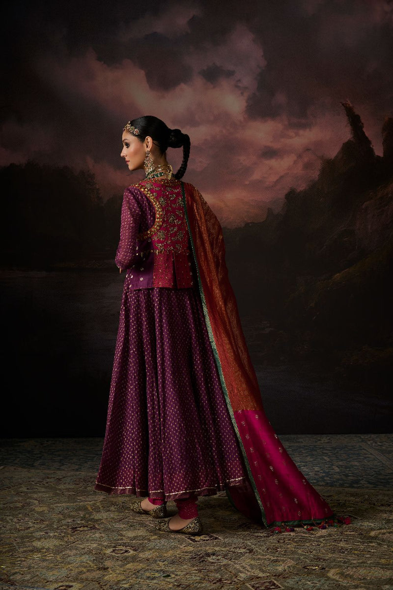 ABEER GILET silk by SWATTI KAPOOR in multi color for women in Singapore