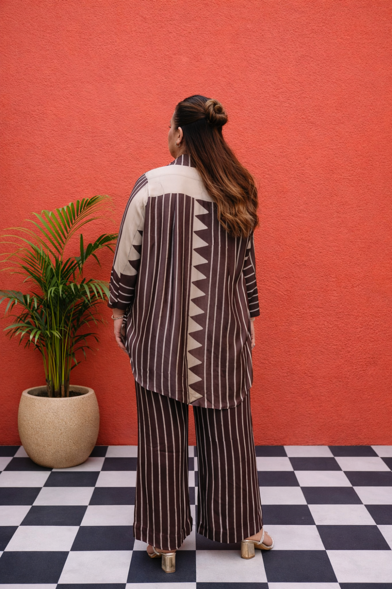 MATI Organic Brown Shirt Co-ord Set