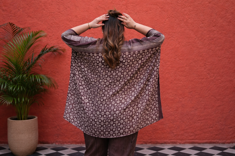 MATI Organic Brown Antifit Shirt & Pant Set