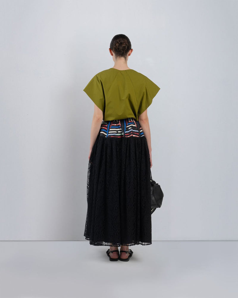 ABRA TOP - Olive top/shirt by Leh Studios in olive for women in Singapore