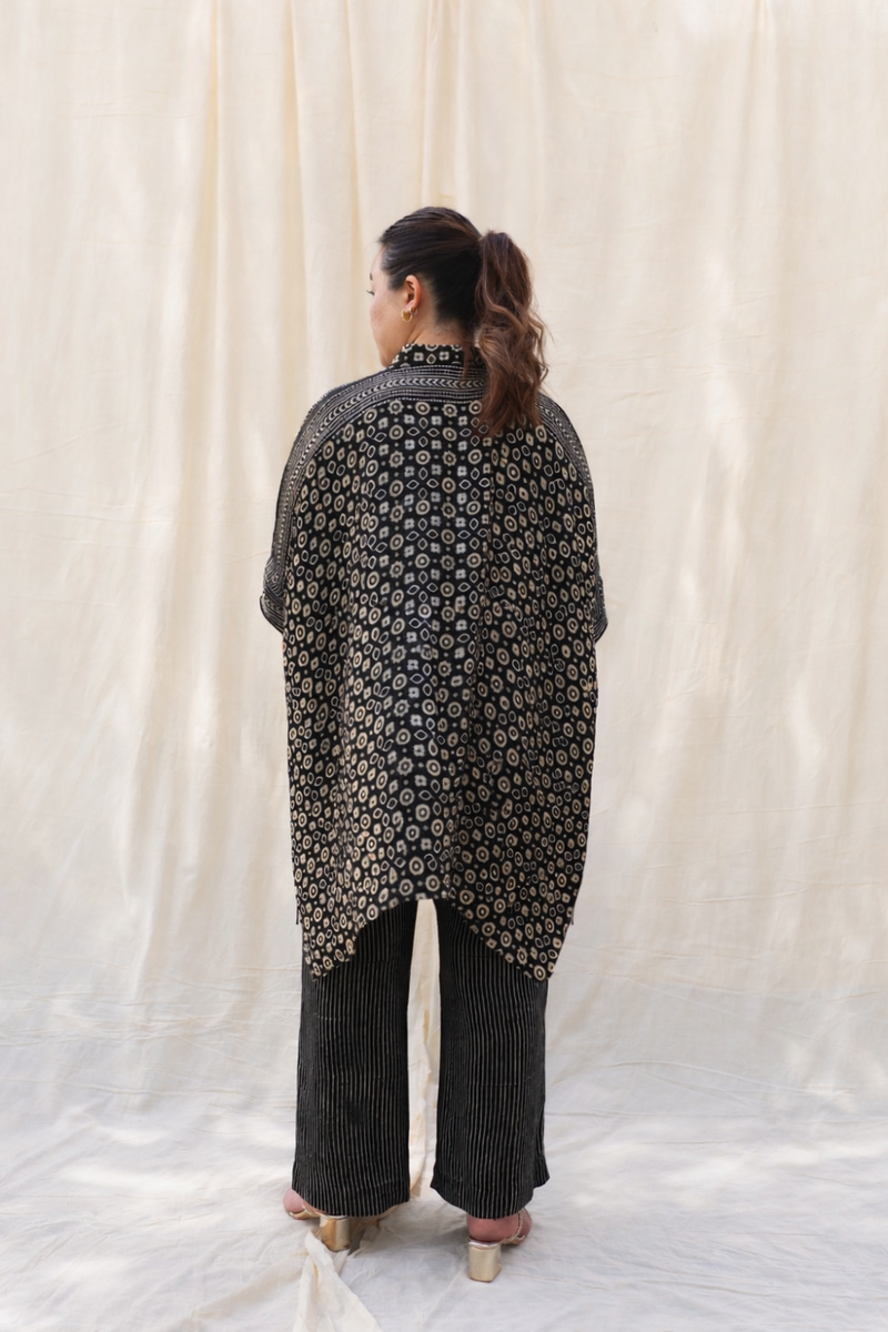 Derby Black Ajrakh Antifit Co-ord Set