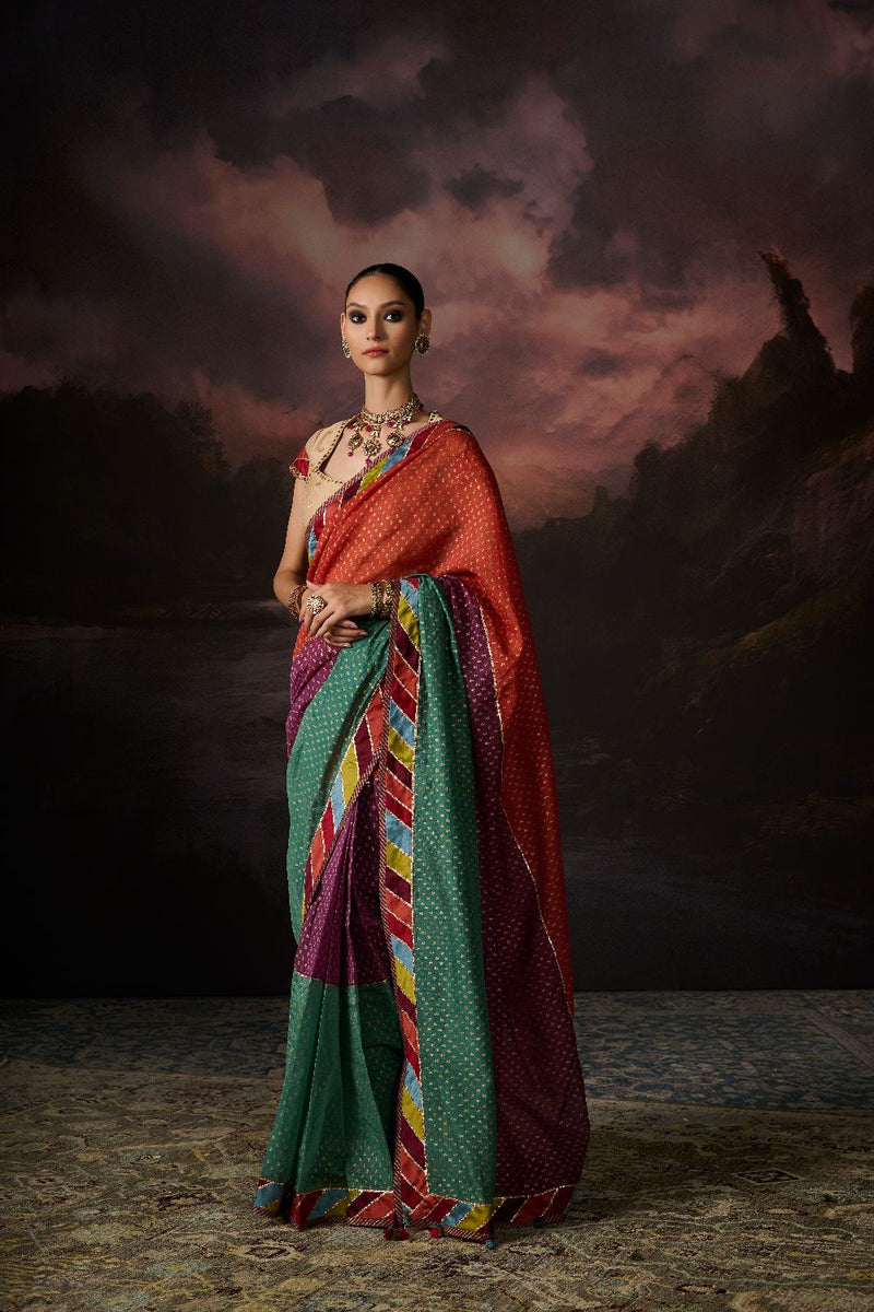 ADAH SARI chanderi by SWATTI KAPOOR in multi color for women in Singapore