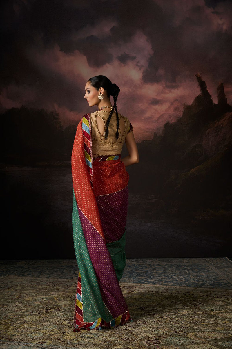 ADAH SARI chanderi by SWATTI KAPOOR in multi color for women in Singapore