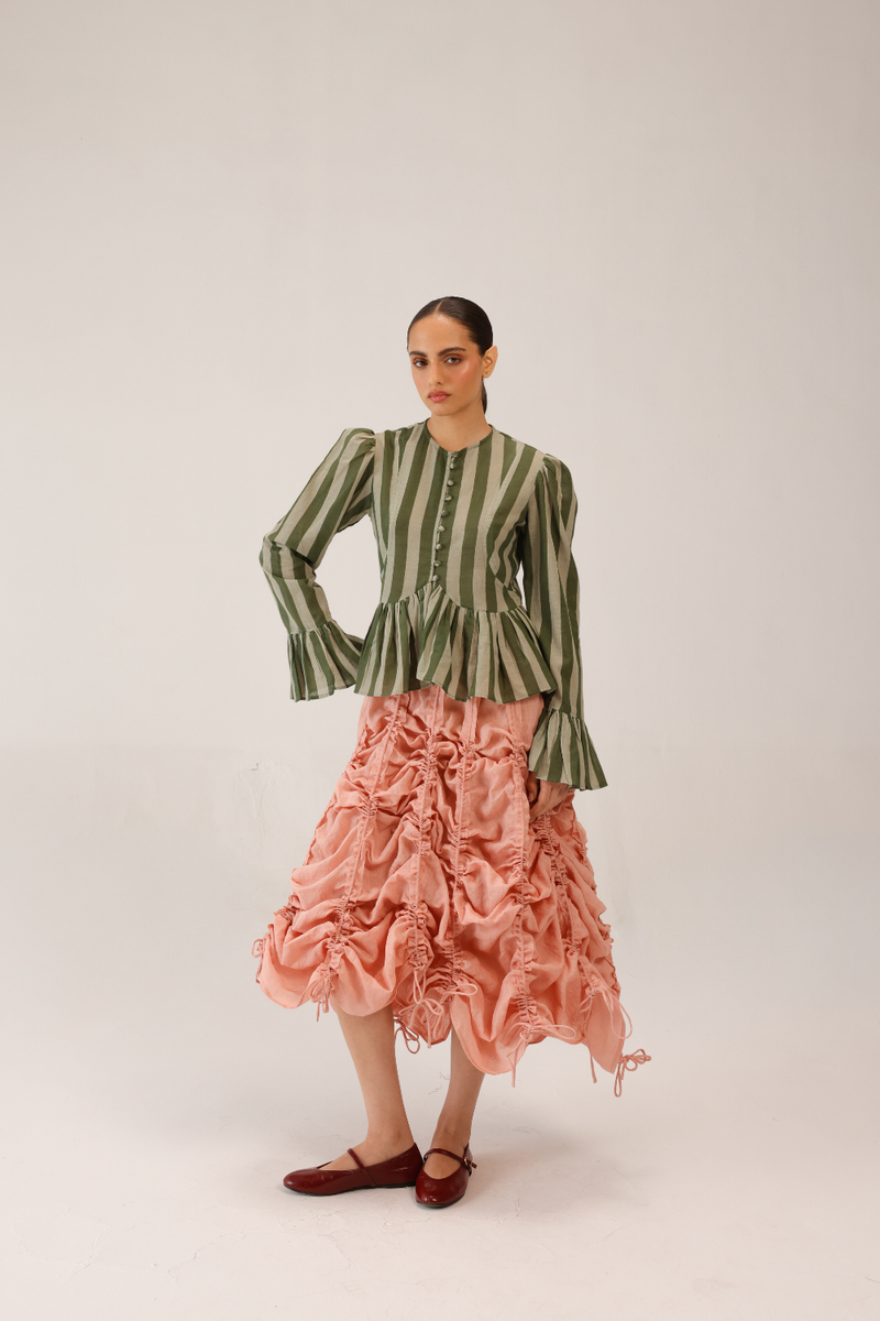 ADELE SKIRT - Rose all linen by CORD for women in Singapore