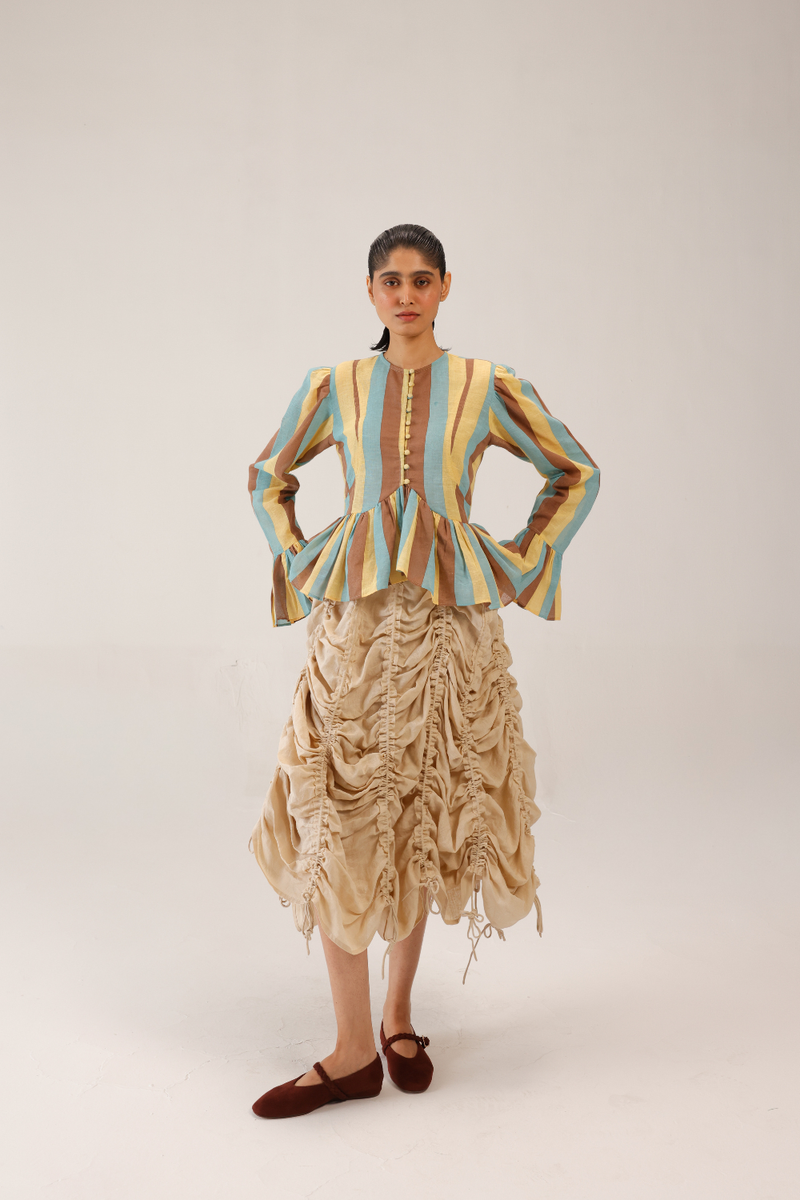 ADELE SKIRT - Ivory all linen by CORD for women in Singapore