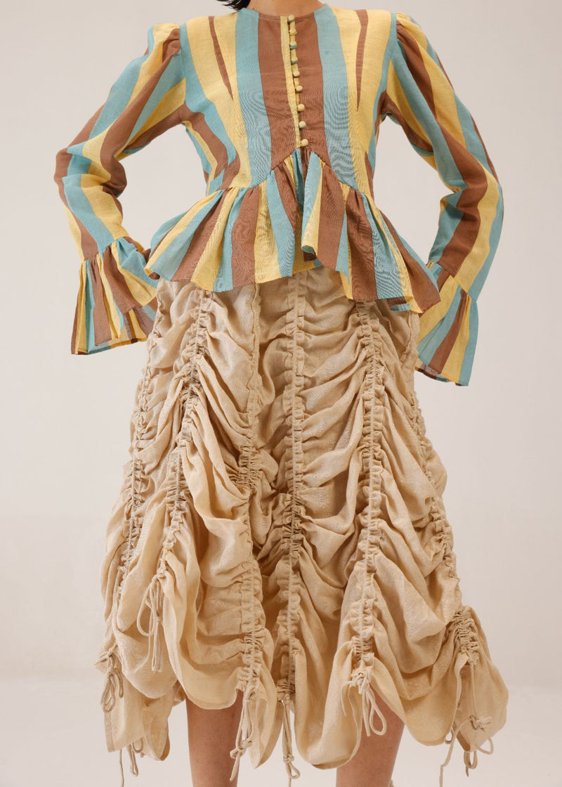 ADELE SKIRT - Ivory all linen by CORD for women in Singapore