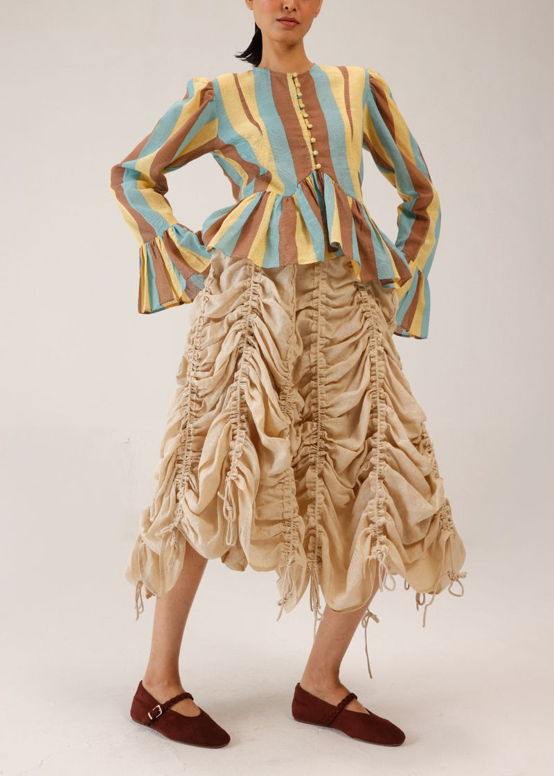 ADELE SKIRT - Ivory all linen by CORD for women in Singapore