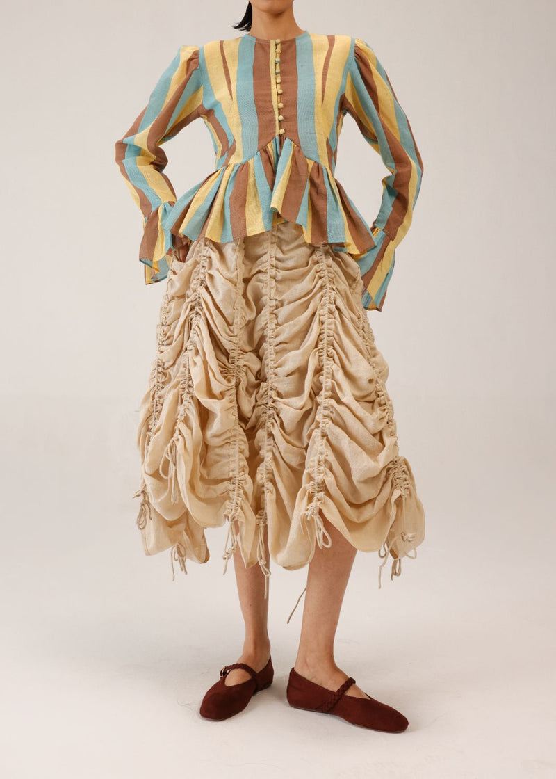 ADELE SKIRT - Ivory all linen by CORD for women in Singapore