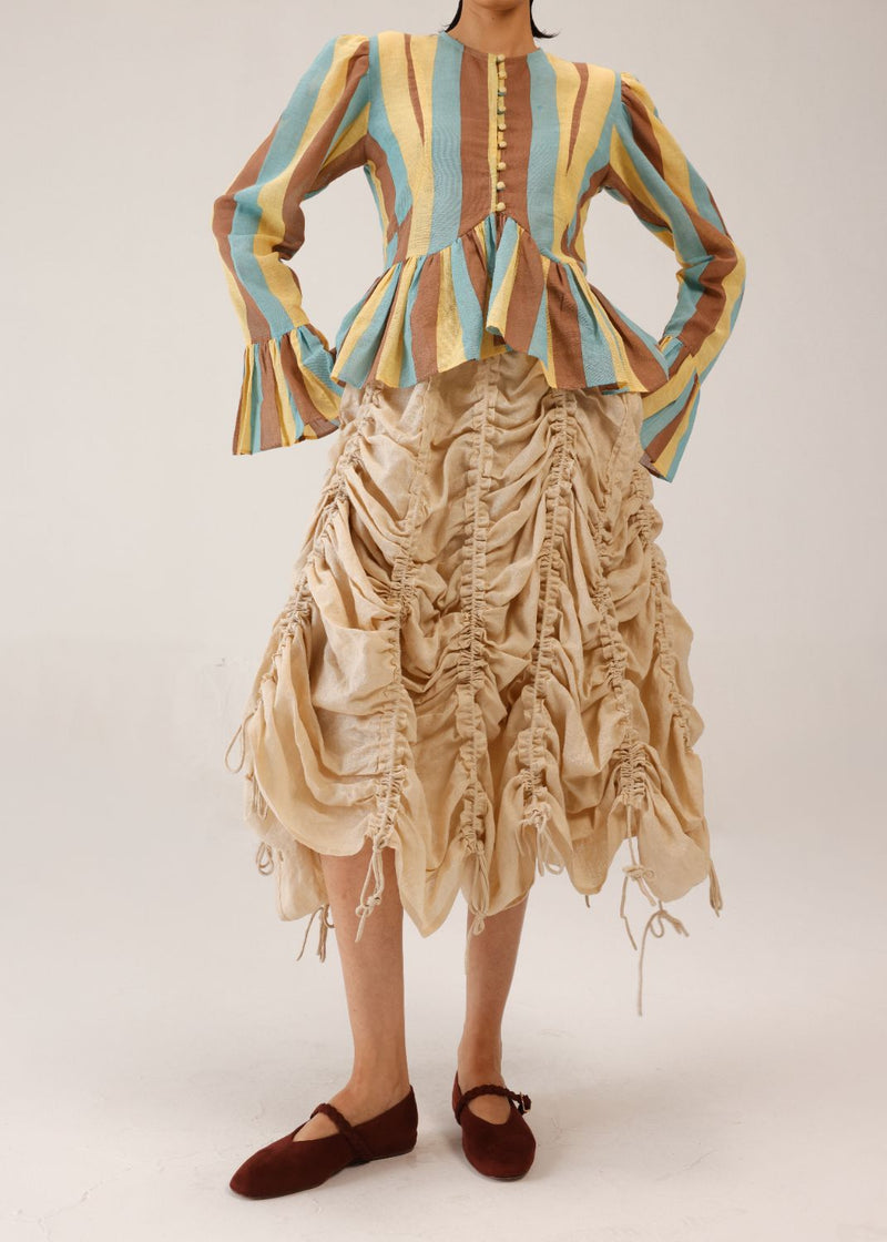 ADELE SKIRT - Ivory all linen by CORD for women in Singapore