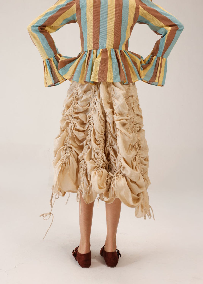 ADELE SKIRT - Ivory all linen by CORD for women in Singapore