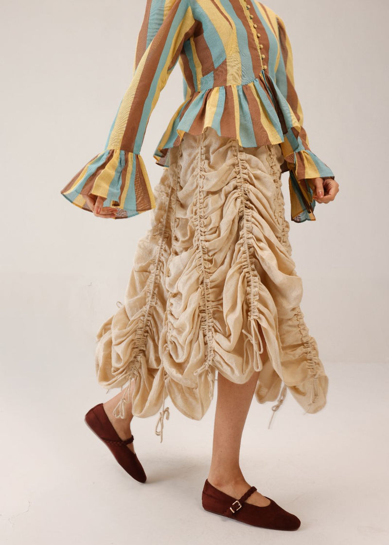 ADELE SKIRT - Ivory all linen by CORD for women in Singapore