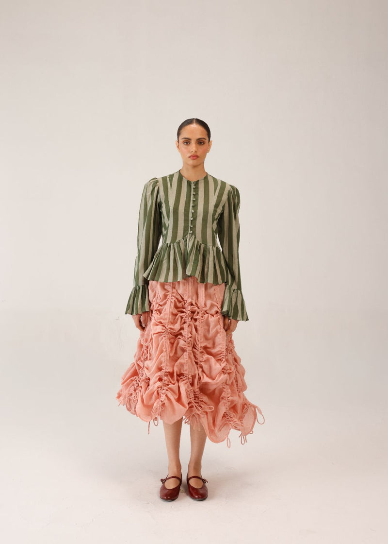ADELE SKIRT - Rose all linen by CORD for women in Singapore