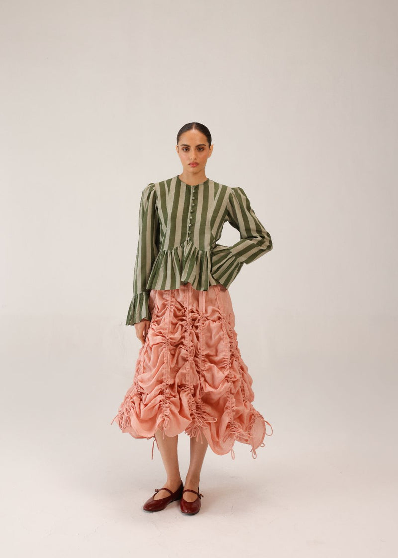 ADELE SKIRT - Rose all linen by CORD for women in Singapore