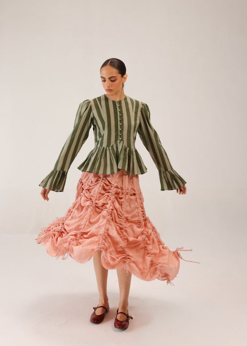 ADELE SKIRT - Rose all linen by CORD for women in Singapore