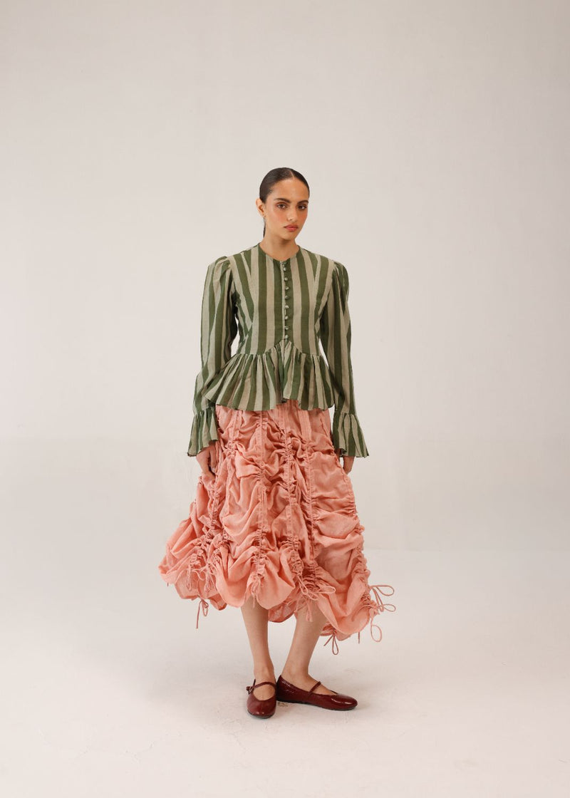 ADELE SKIRT - Rose all linen by CORD for women in Singapore