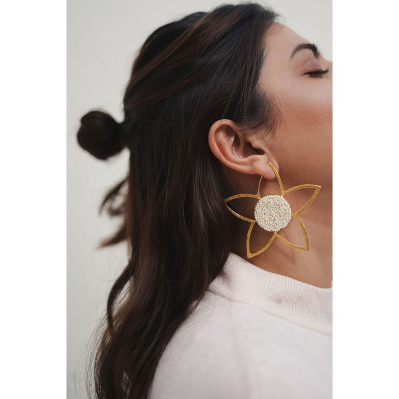 Full Mogra Frame Hoops by Aarjavee for women in Singapore