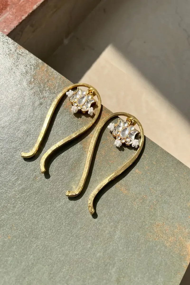 Pal Earrings by Aarjavee in gold color for women in Singapore