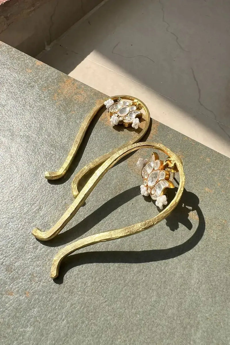 Pal Earrings by Aarjavee in gold color for women in Singapore