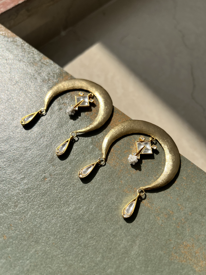 Chatt Earrings by Aarjavee in gold color for women in Singapore