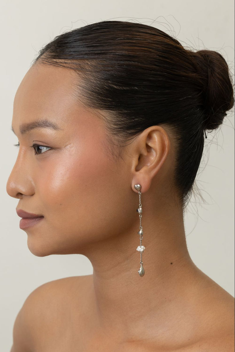 AE56S Colour Drip 18k gold plated on brass earring by Aarjavee for women in Singapore