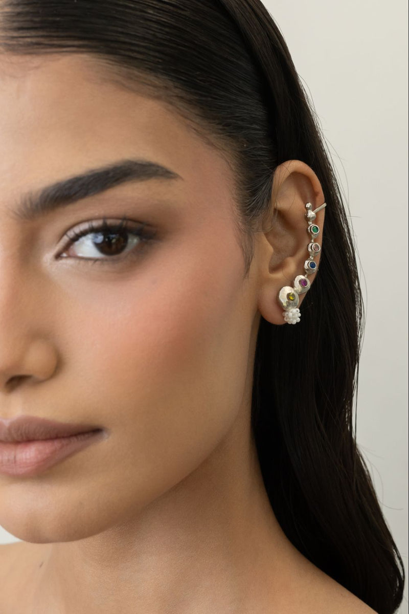AE57S Summer Slice Cuffs 18k gold plated on brass earring by Aarjavee for women in Singapore