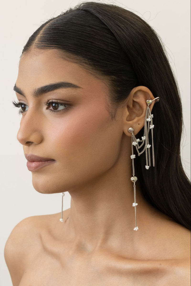 AE58S Ras Cuffs 18k gold plated on brass earring by Aarjavee for women in Singapore