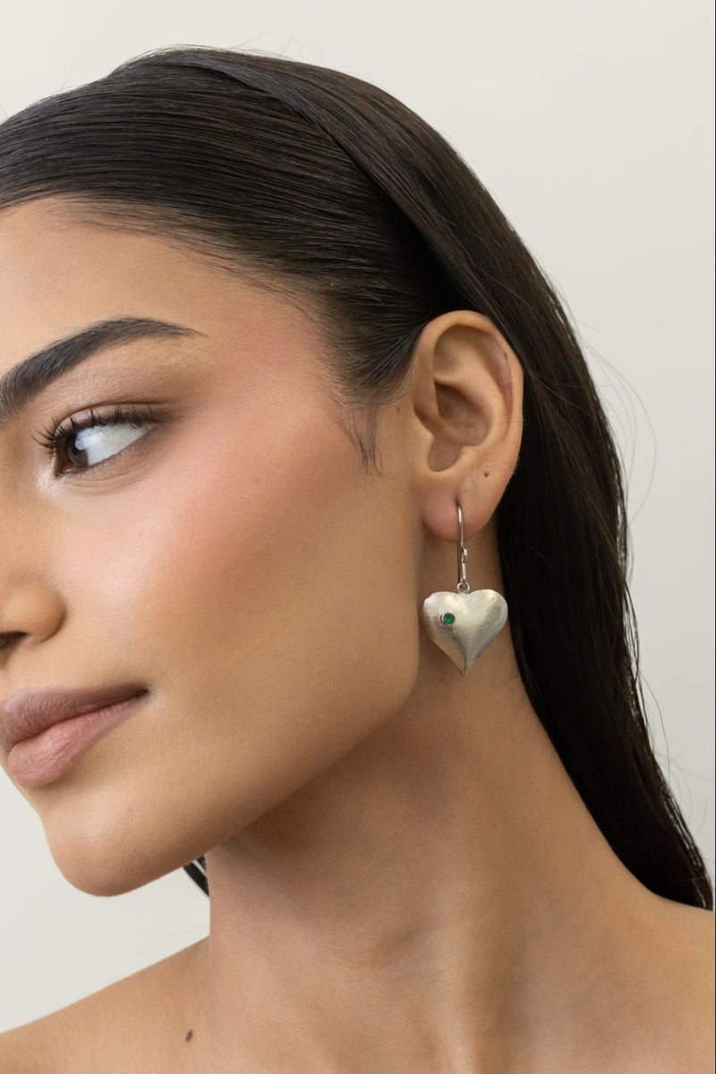 AE62S Happy Hearts 18k gold plated on brass earring by Aarjavee for women in Singapore