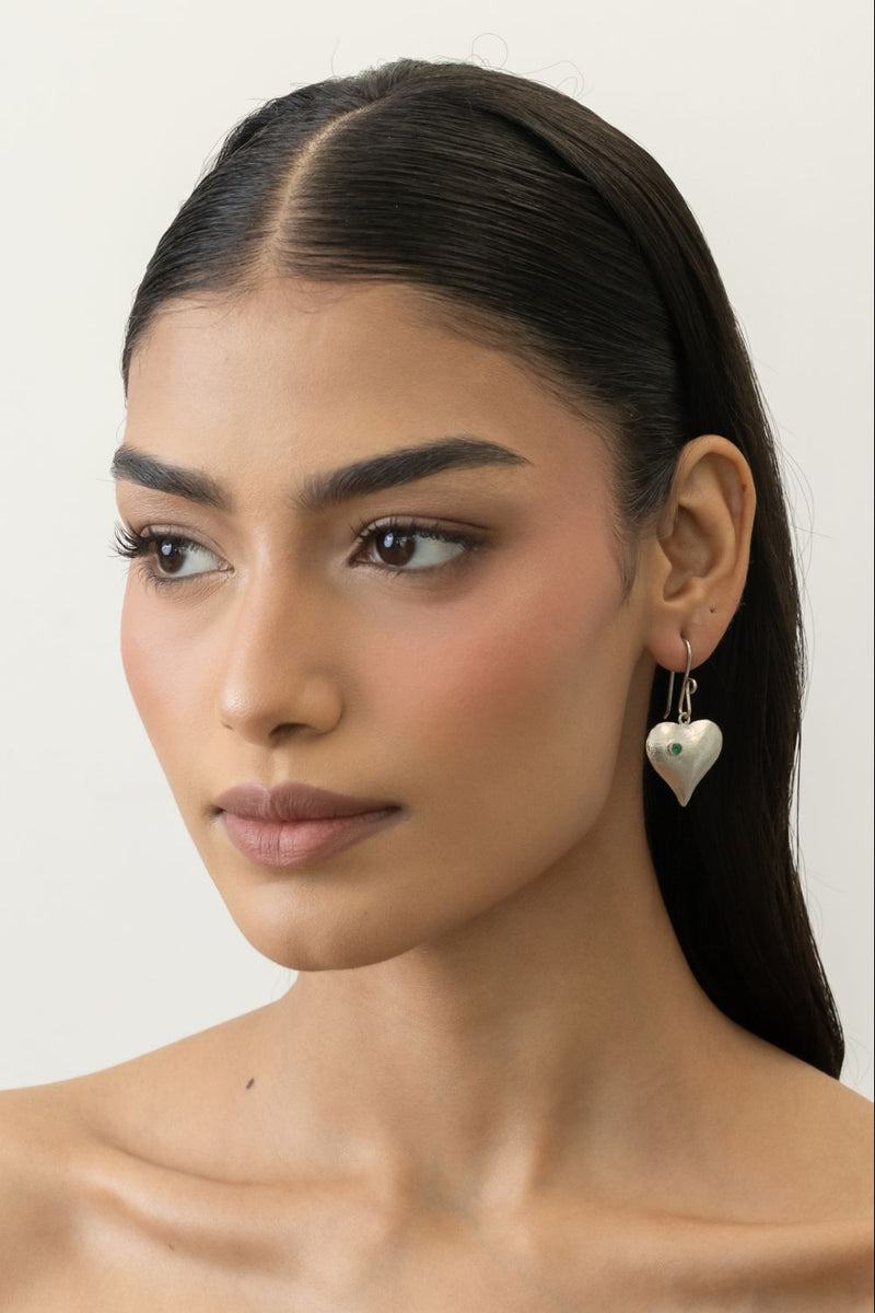 AE62S Happy Hearts 18k gold plated on brass earring by Aarjavee for women in Singapore