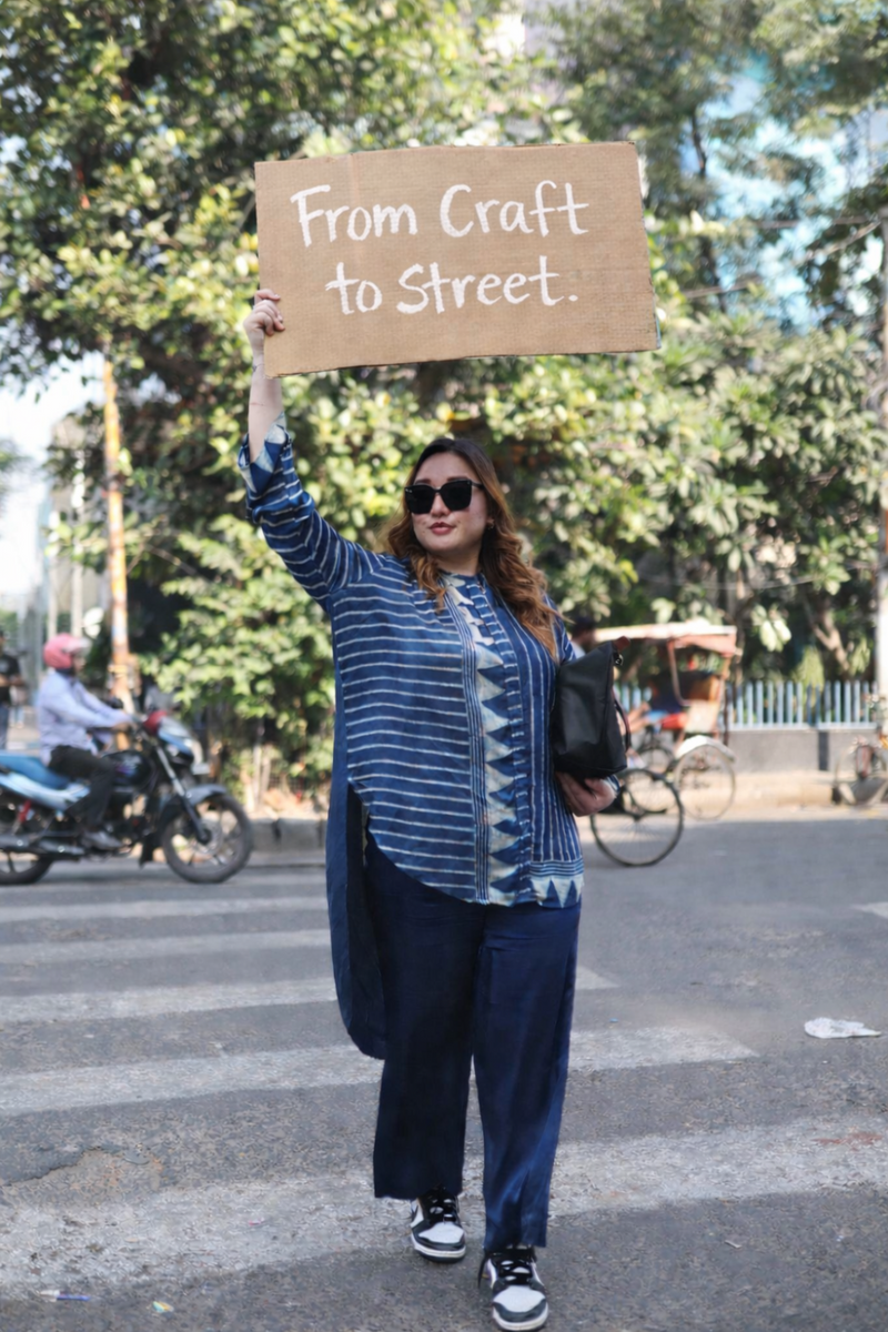 SOHO Indigo Blue Ajrakh Coord Set