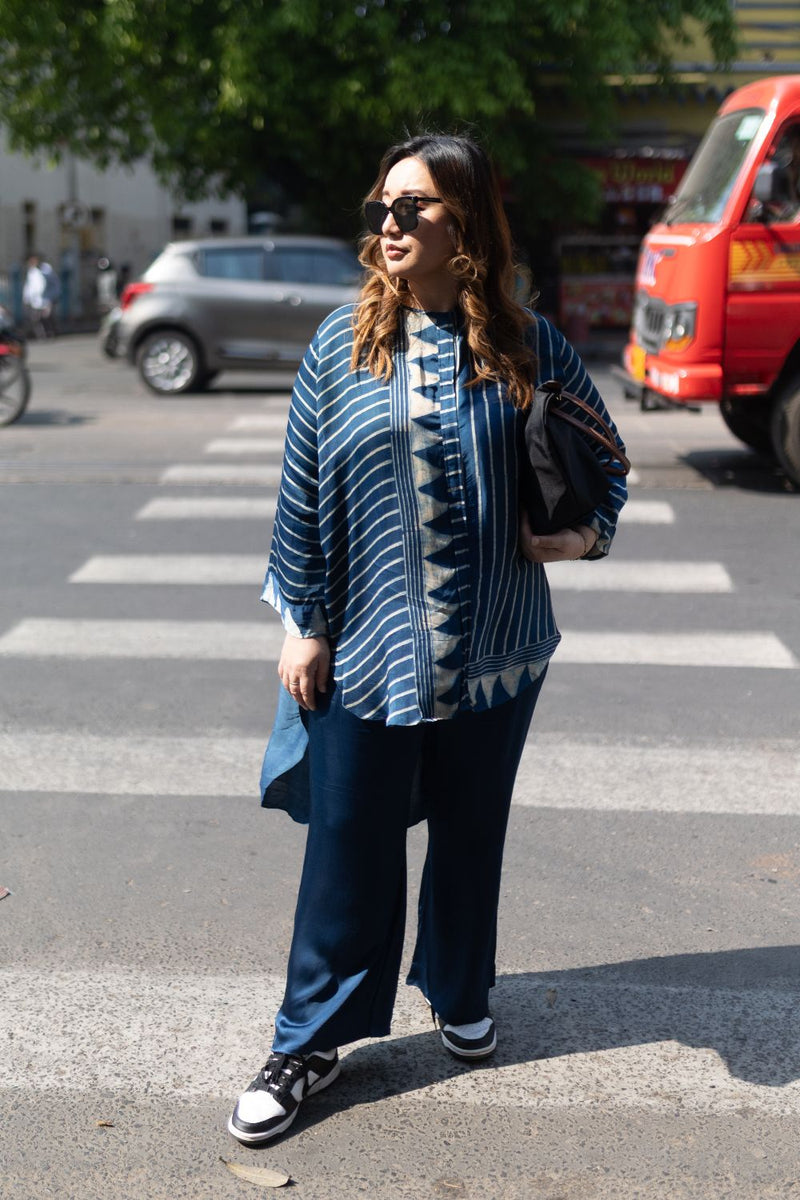 SOHO Indigo Blue Ajrakh Coord Set