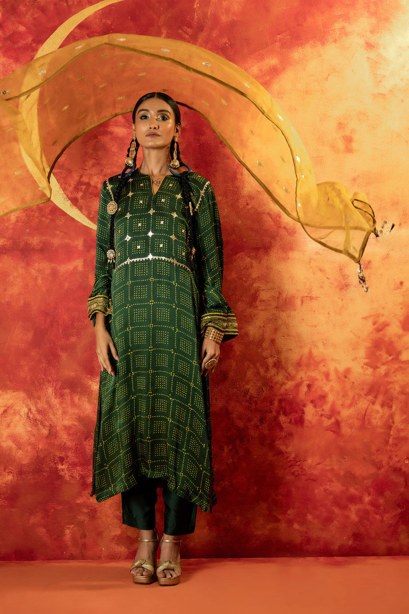 Sitara Ajrakh Straight Kurta Set with Ajrakh Dupatta