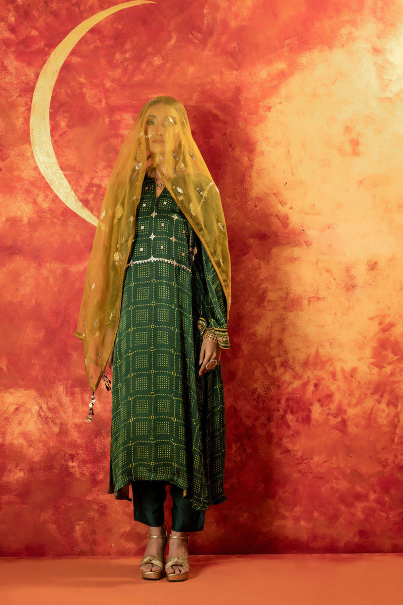 Sitara Ajrakh Straight Kurta Set with Ajrakh Dupatta