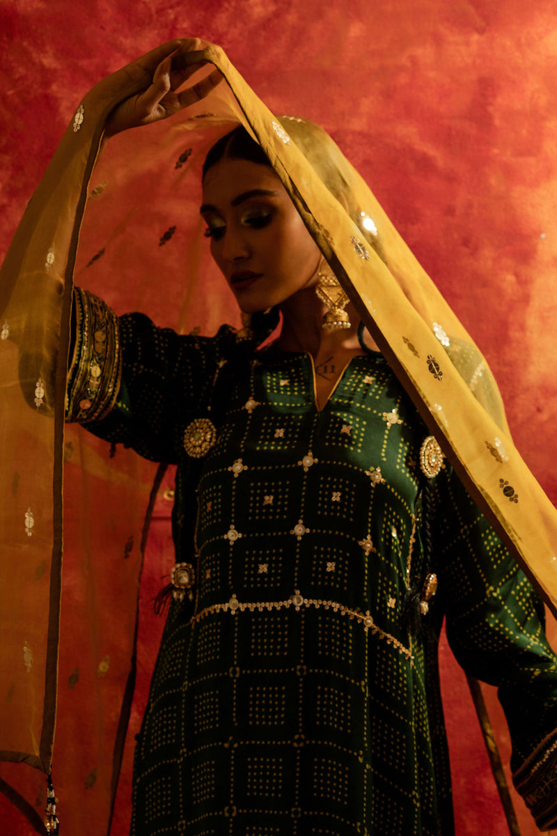 Sitara Ajrakh Straight Kurta Set with Ajrakh Dupatta