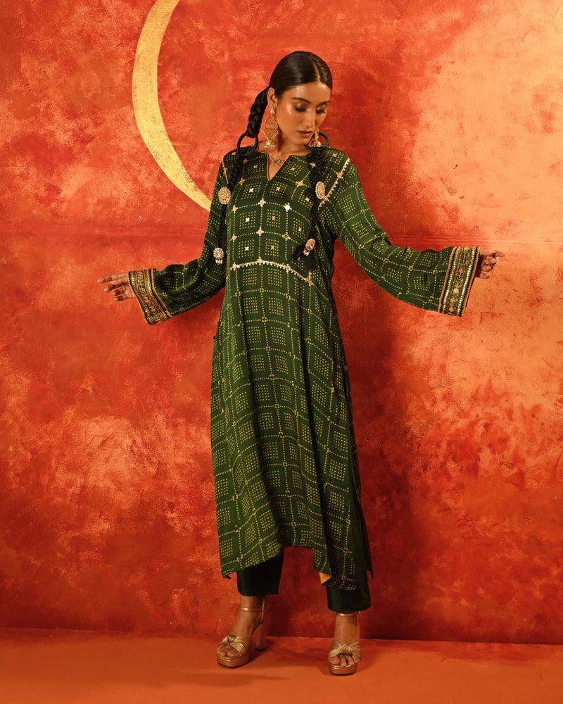 Sitara Ajrakh Straight Kurta Set