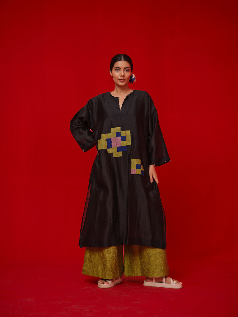 Root Pants-Leaf green crushed silk pant/trouser by Stoique in green for women in Singapore