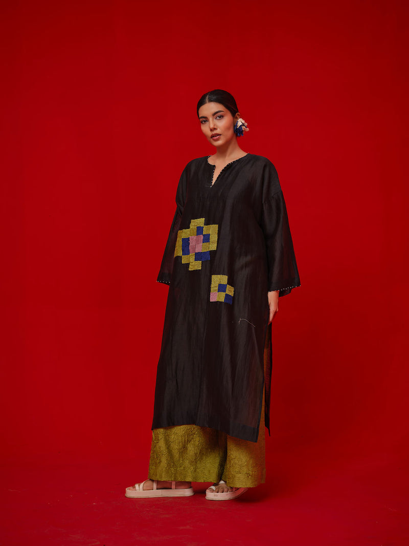 Root Pants-Leaf green crushed silk pant/trouser by Stoique in green for women in Singapore