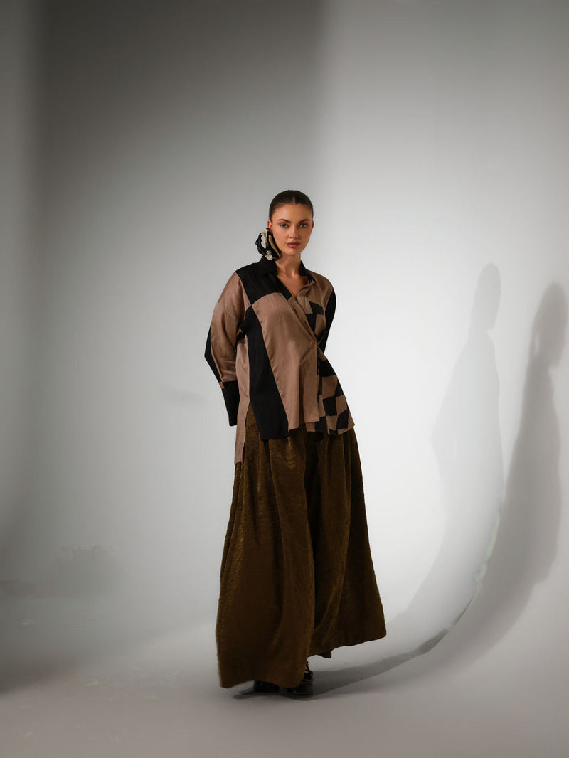 Dew Pants-Moss Green crushed satin pant/trouser by Stoique in moss green for women in Singapore