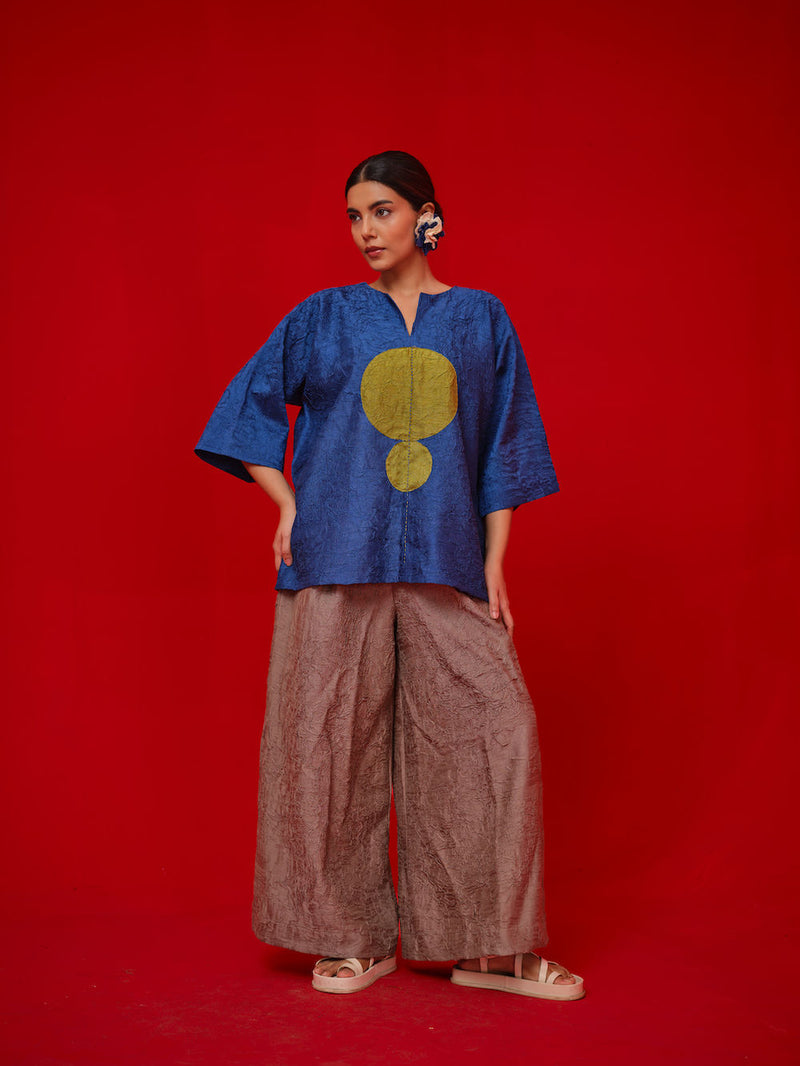 Root Pants-Grey crushed silk pant/trouser by Stoique in grey for women in Singapore