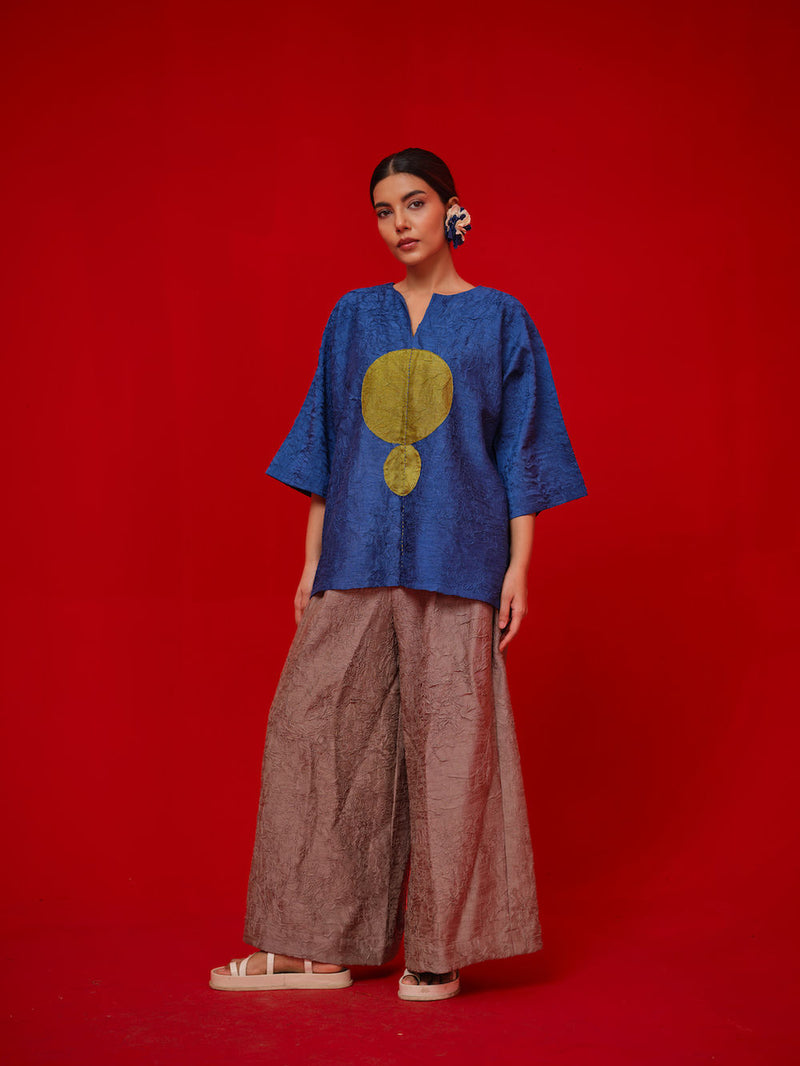 Root Pants-Grey crushed silk pant/trouser by Stoique in grey for women in Singapore