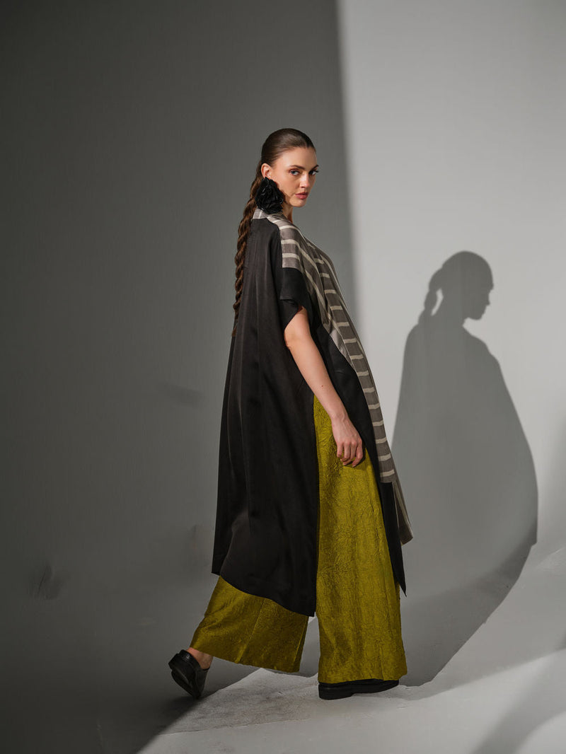 Root Pants-Lime crushed silk pant/trouser by Stoique in lime for women in Singapore