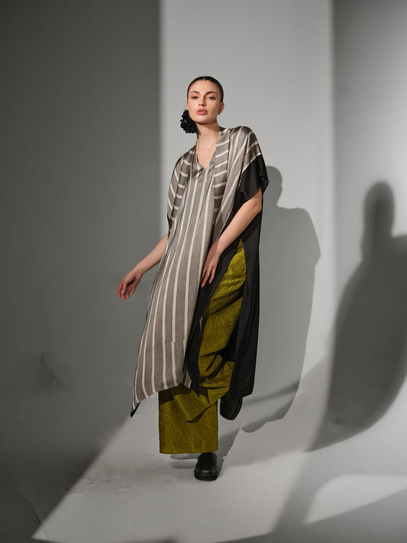 Root Pants-Lime crushed silk pant/trouser by Stoique in lime for women in Singapore