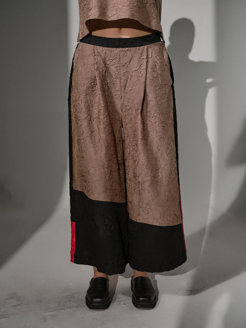 Awaken Pants-Grey + Pink + Black crushed silk pant/trouser by Stoique in grey, pink, black for women in Singapore