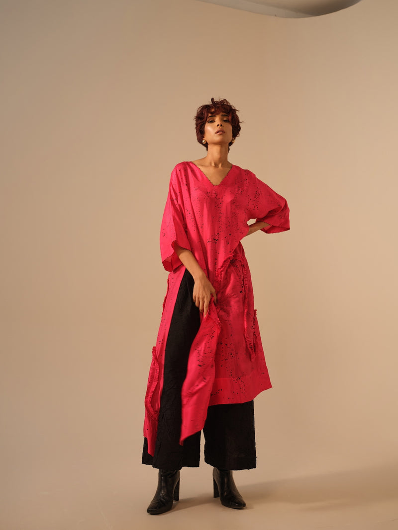 Root Pants-Black crushed silk pants/trousers by Stoique in black for women in Singapore