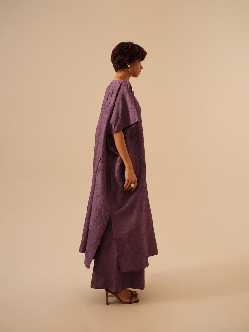 Root Pants-Lilac crushed silk pants/trousers by Stoique in lilac for women in Singapore