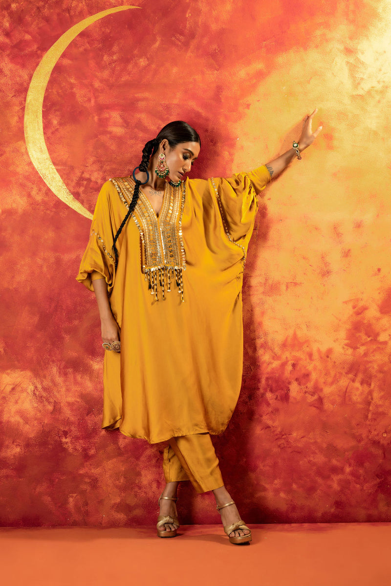 Mahi Mustard AntiFit Kurta with Pant