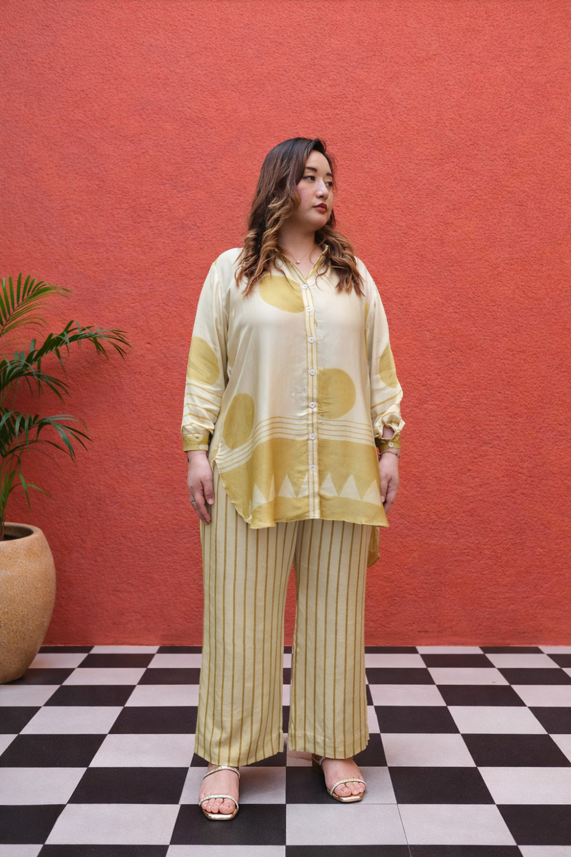 OHSO Organic Mustard Shirt Coord Set