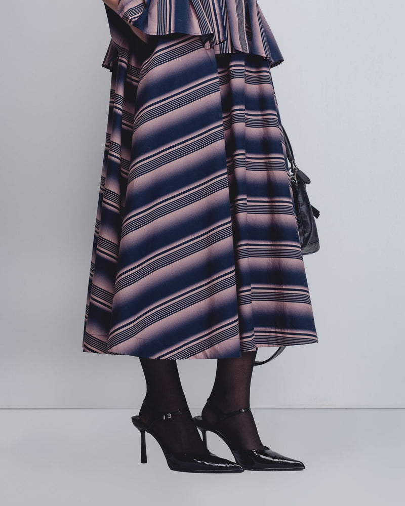 Ame Dress - Pink + Navy Stripe cotton Buy Ame Dress - Pink + Navy Stripe from C&W | Dresses for Women by Leh Studios in pink color for women in Singapore